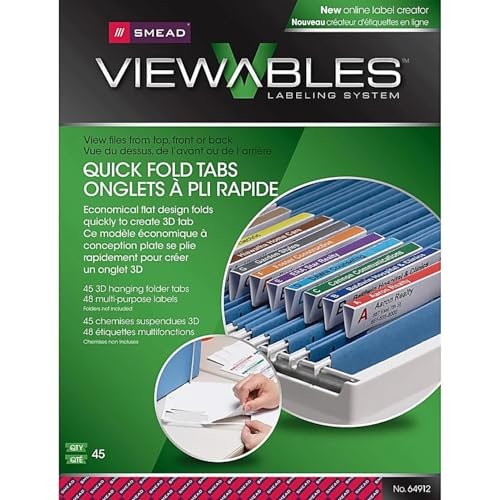 Smead, Viewables Color Labeling System, 3D Hanging Folder...
