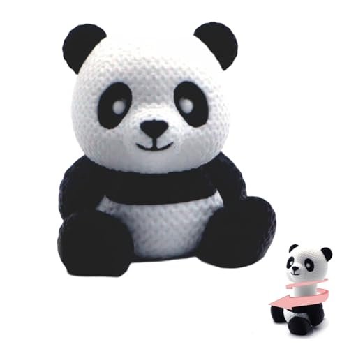 wofynovel Creativity Panda Mini Model, 3D Printed Rotatable...
