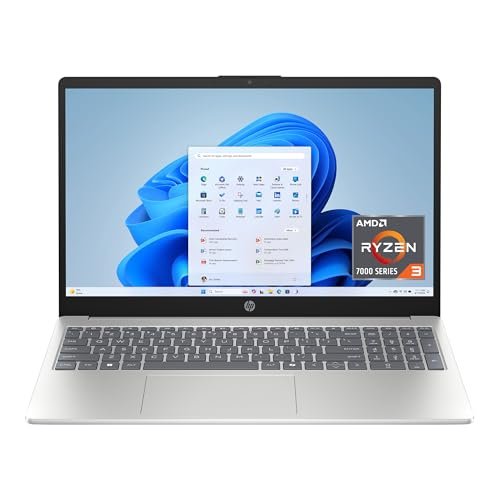HP 15.6 inch Laptop, HD Touchscreen Display, Ryzen 3.