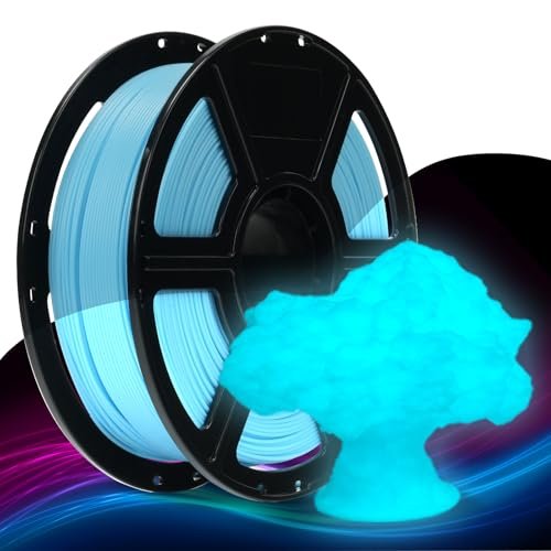 FLASHFORGE Rapid PLA Filament 1.75mm Luminous Blue, Glow in...