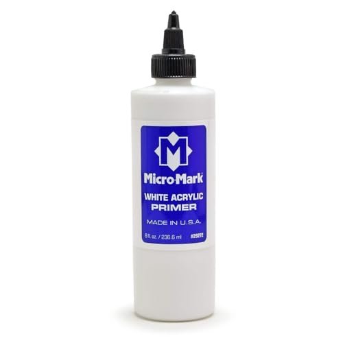 Micro-Mark White Acrylic Primer, 8oz - Made in USA