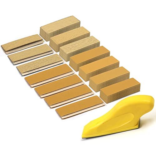 MAXMAN Sand Paper Sanding Block 3.5”x 1” Assortment Kit.