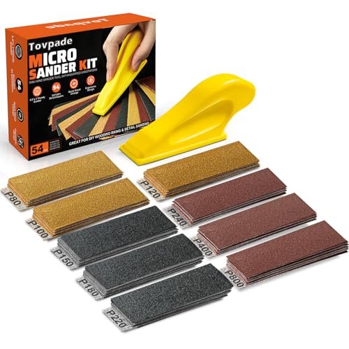 TOVPADE 54PCS Premium Micro Sander, Detail & Mini Sander Kit
