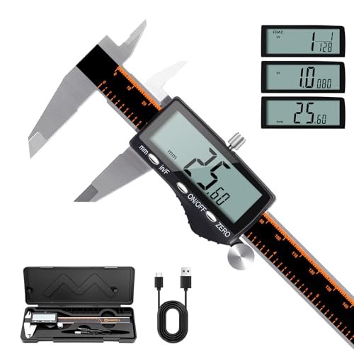 HARDELL Digital Caliper, Rechargeable Calipers with Large...
