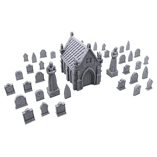 EnderToys Mausoleum Graveyard Scene - DND Terrain for 28mm...
