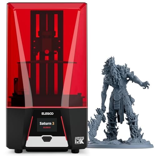 ELEGOO Saturn 3 MSLA 12K 3D Printer, Large Desktop Resin.