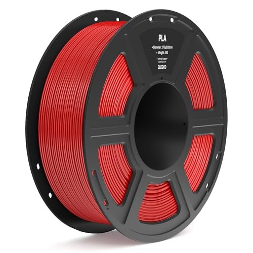 ELEGOO PLA Filament 1.75mm True Red 1KG, high dimensional...