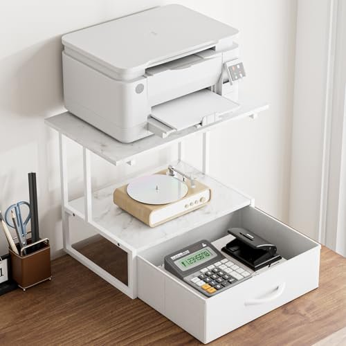 Masupu Printer Stand for Desk, Printer Table with Storage...