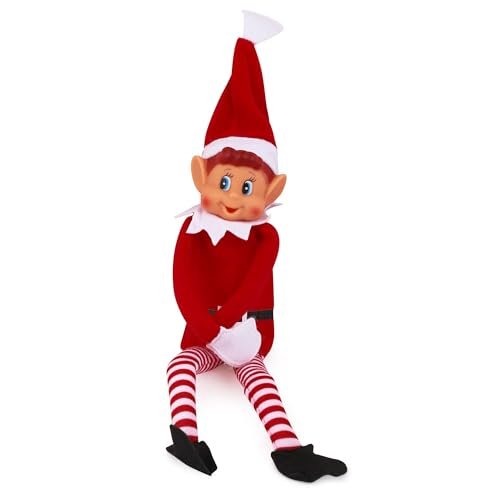 Christmas Elf Behaving Badly Plush Toy | Novelty Long Bendy