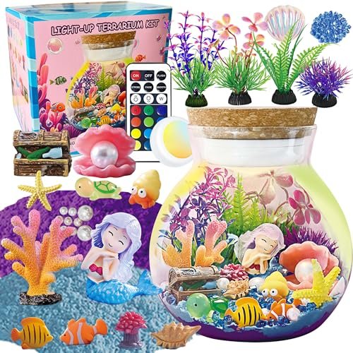 Mermaid Terrarium Kit for Kids - Toys Crafts for Girls.