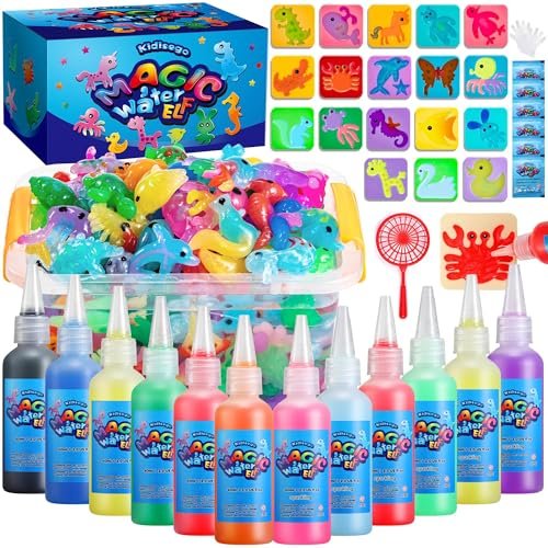 Kidisego Aqua Fairy Water Gel Kit for Kids, 12 Colors.