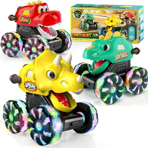 Dinosaur Monster Trucks for Toddlers 2-4: Toy Cars 3-Pack