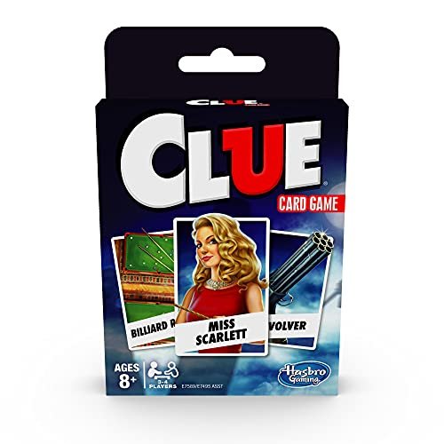 Hasbro Gaming Clue Card Game, 3-4 Player Strategy Game
