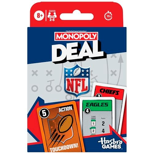 Monopoly Deal NFL Edition Game | Officially Licensed Card...