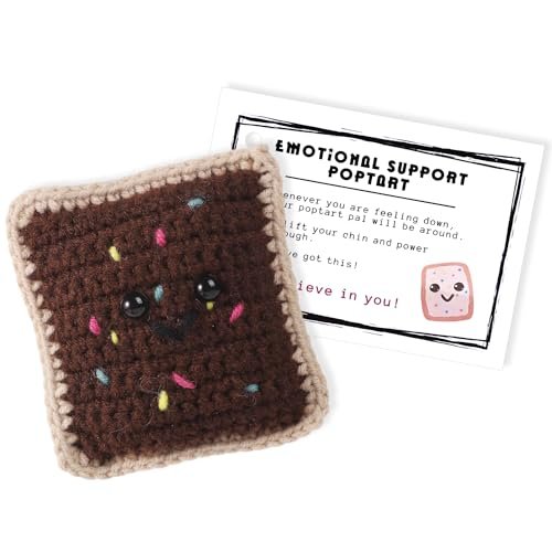 Crochet Emotional Support Pop Tart, Handmade Funny Gift