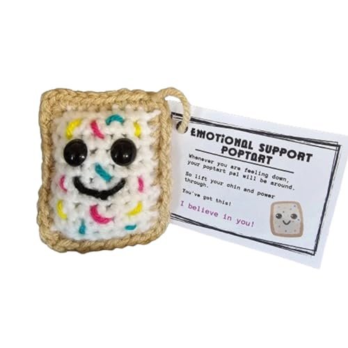 Crochet Keychain Emotional Support Pop Tart,Handmade...