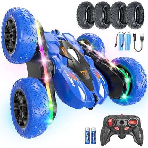 Wedopro Remote Control Car for Kids, 2.4GHz 4WD Stunt Flips.