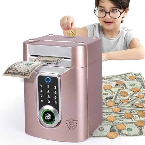 Refasy Touchscreen Piggy Bank ATM Bank Toy for Kids.