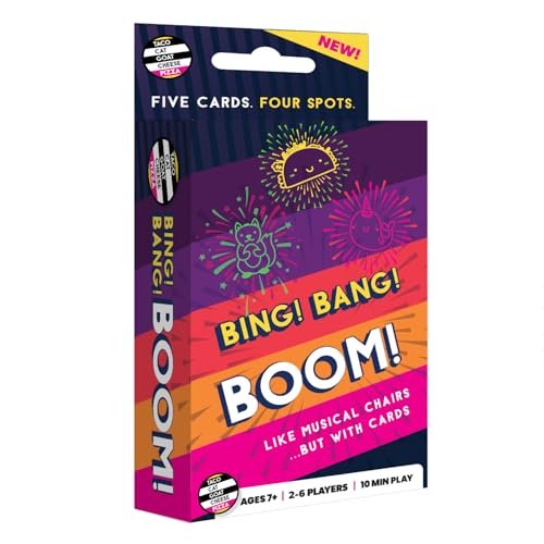 Bing Bang Boom Hilariously Fun Card Game for Family.