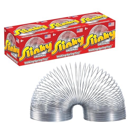 Slinky Original Walking Spring Toy, 3-Pack Metal Toys