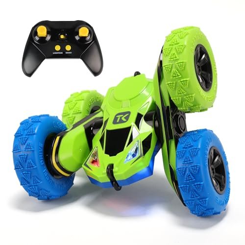 Threeking RC Stunt Car Remote Control Cars Double-Sided...