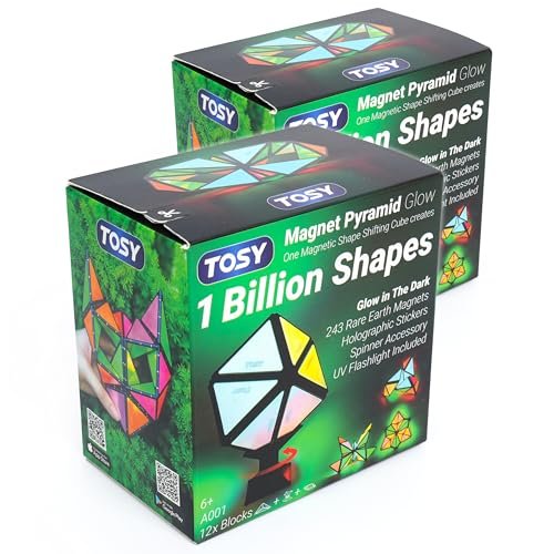 TOSY Magnet Pyramid Glow - 1 Cube Transforms Billion Shapes.