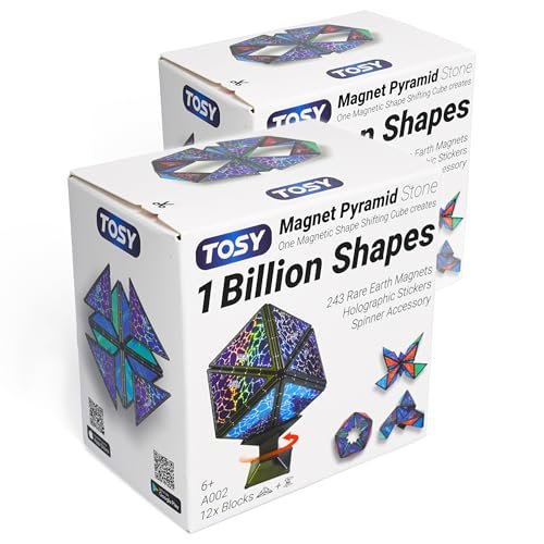 TOSY Magnet Pyramid Stone - 1 Cube Transforms Billion Shapes