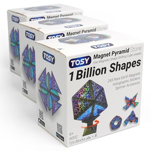 TOSY Magnet Pyramid Stone - 1 Cube Transforms Shapes.