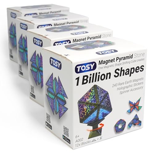 TOSY Magnet Pyramid Stone - 1 Cube Transforms into Shapes.
