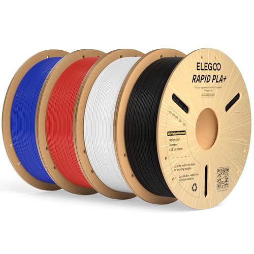 ELEGOO Rapid PLA Plus Filament 1.75mm Bundle 4KG,...