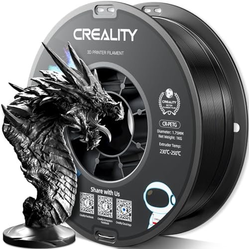 Official Creality PETG 3D Printer Filament 1.75mm Black 1KG.