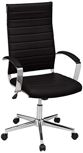 Amazon Basics High-Back Swivel Office Chair with Lumbar...