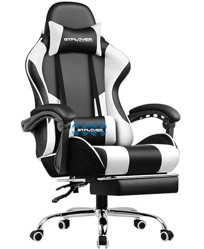 GTPLAYER Gaming Chair, Computer Chair with Footrest and...