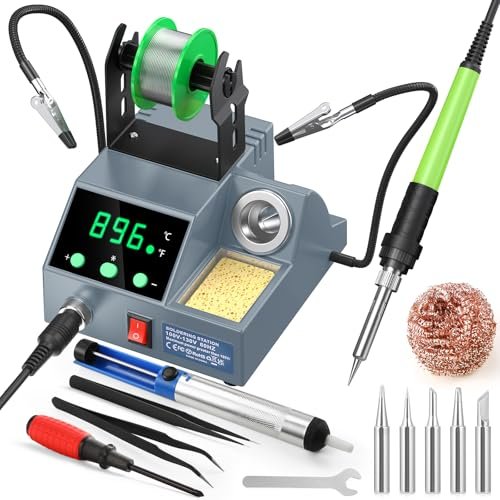 Soldering Station, 100W Digital Display Soldering Iron...