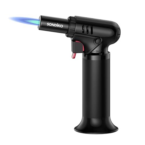 Sondiko Butane Torch Lighter with Visible Fuel Window,...