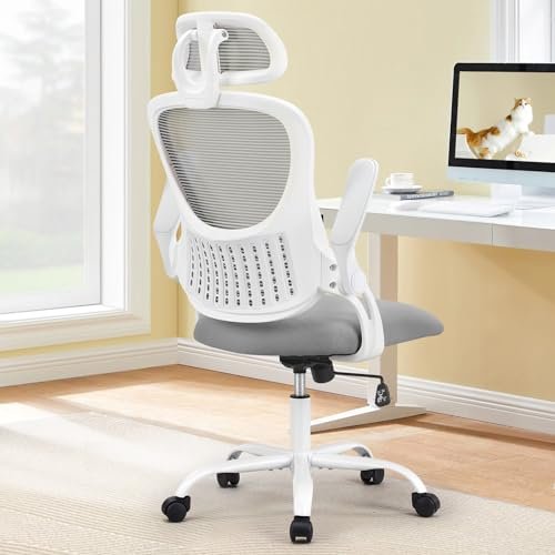 Sweetcrispy Home Office Desk Chair, Ergonomic High-Back...