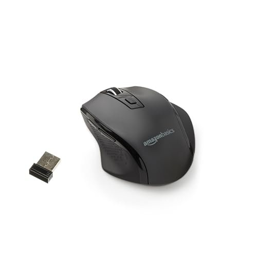 Amazon Basics Portable Wireless Computer Mouse, Ergonomic,...