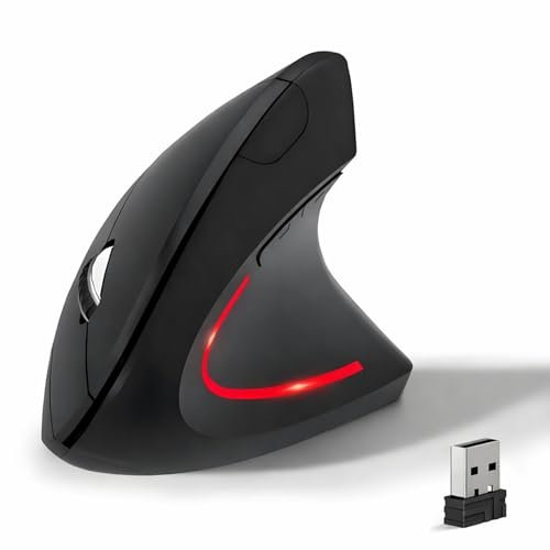 KUNSI Wireless Ergonomic Mouse, 2.4G Wireless Vertical Ergo...