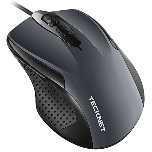 TECKNET USB Wired Mouse, 6-Button Corded Computer Mouse...