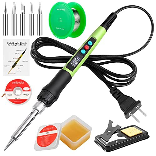 Soldering Iron Kit, 100W LED Digital Solder Gun kits with...