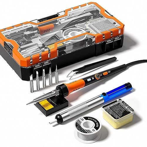Soldering Iron Premium Kit, 60W Soldering Gun with Ceramic...