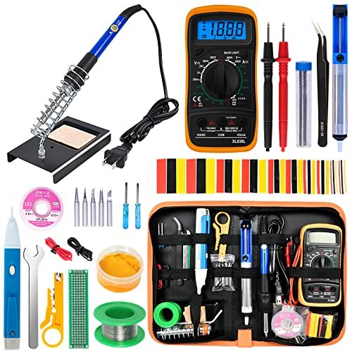 Soldering Iron Kit, 60W Adjustable Temperature, Digital...