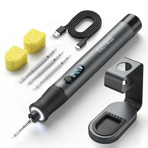 Cordless Soldering Iron w/LED Light, Portable Soldering...
