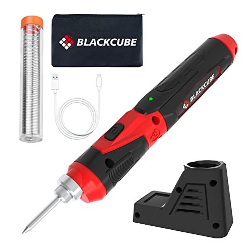 BLACKCUBE Cordless Soldering Iron Kit - Portable 2000mAh...