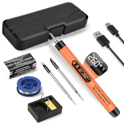 Mini Cordless Soldering Iron Kit, USB Rechargeable Portable...