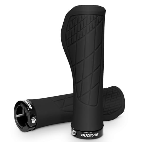 BUCKLOS Single Lock-on Bike Handlebar Grips - Mountain Bike...