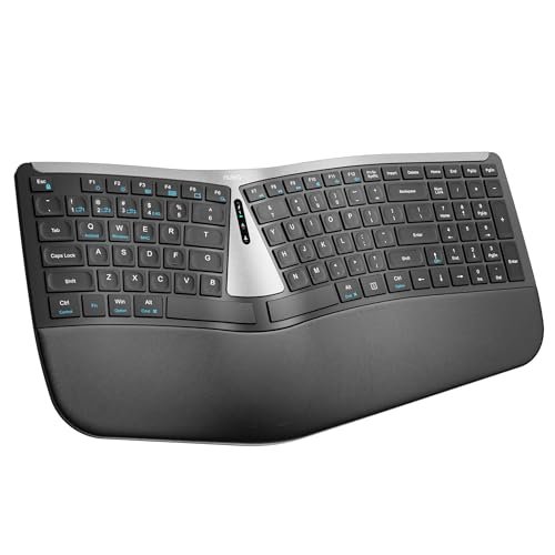 Nulea RT07B Wireless Ergonomic Split Keyboard, Wrist Rest,...