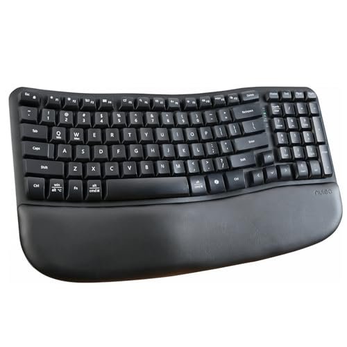 Nulea RT08 Wave Keys Wireless Ergonomic Keyboard with...