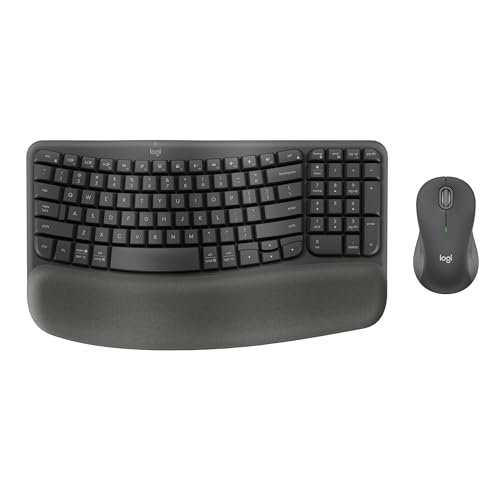 Logitech Wave Keys MK670 Combo, Wireless Ergonomic Keyboard...