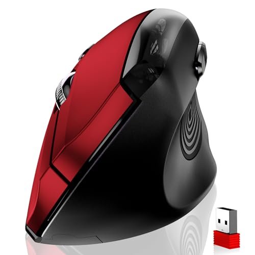memzuoix Ergonomic Wireless Mouse, 2.4G Optical Cordless,...